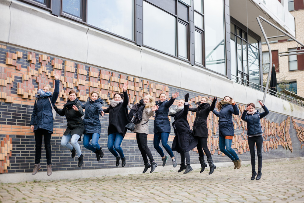 JGA in der Hamburger Speicherstadt bei Aprilwetter